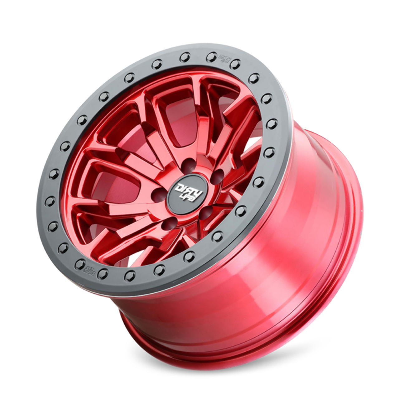 17" Dirty Life Dt-1 17x9 Crimson Candy Red 5x5.5 Wheel -12mm For Dodge Ram Rim
