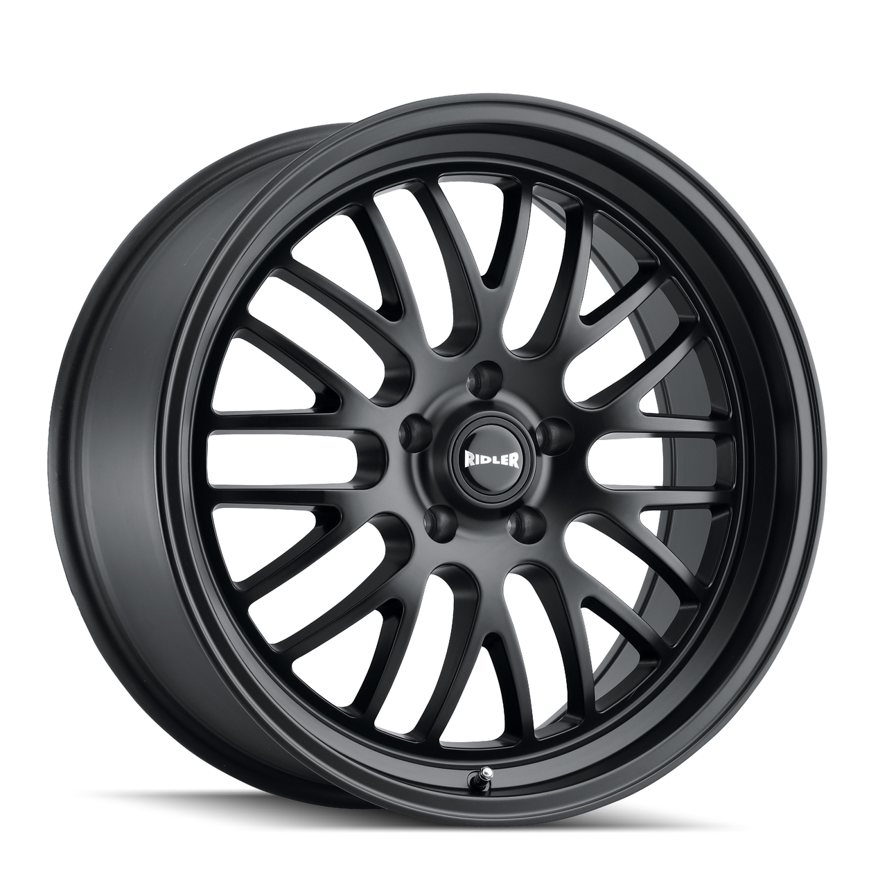 Set 4 18" Ridler 607 18x9.5 Matte Black 5x4.75 Wheels 6mm Rims