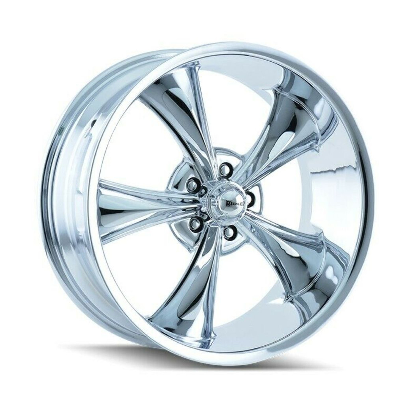 17" Ridler 695 17x8 Chrome 5x5 Wheel 0mm Rim For Jeep Chevy GMC