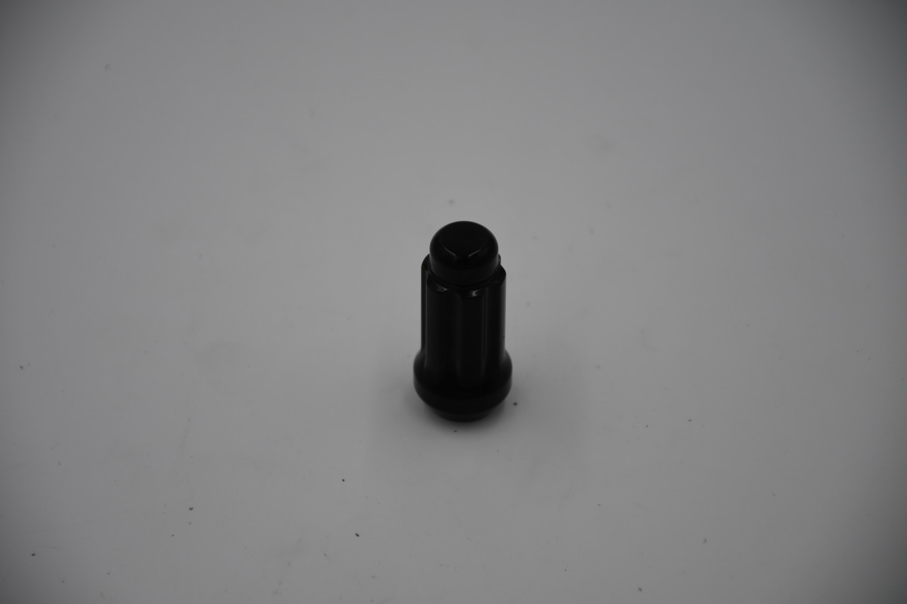 14mm x 2.0 Spline 1.9" Tall Truck Lug Nut Black 6 Spline M14x2.0