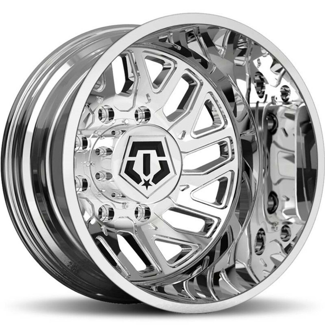 20" TIS 544C Dually 20x8.25 8x200 Chrome Plated Wheel -198mm Rear Rim