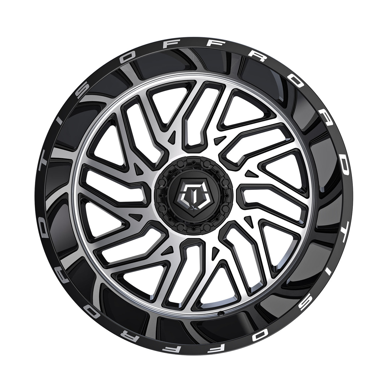 Set 4 20" TIS 544MB Gloss Black Machined Face 20x10 Wheels 8x6.5 -25mm Rims