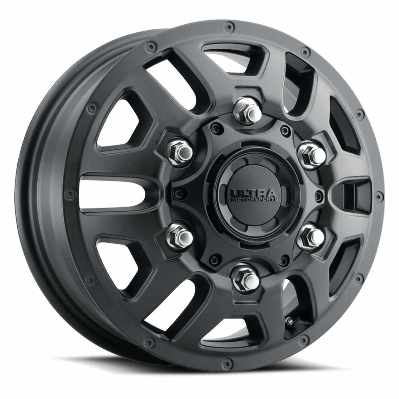 16" Ultra 003SB Hunter Dually 16x6 6x180 Satin Black Clear Coat Wheel 110mm Rim 16" Ultra 003SB Hunter Dually 16x6 6x180 Satin Black Clear Coat Wheel 110mm Rim