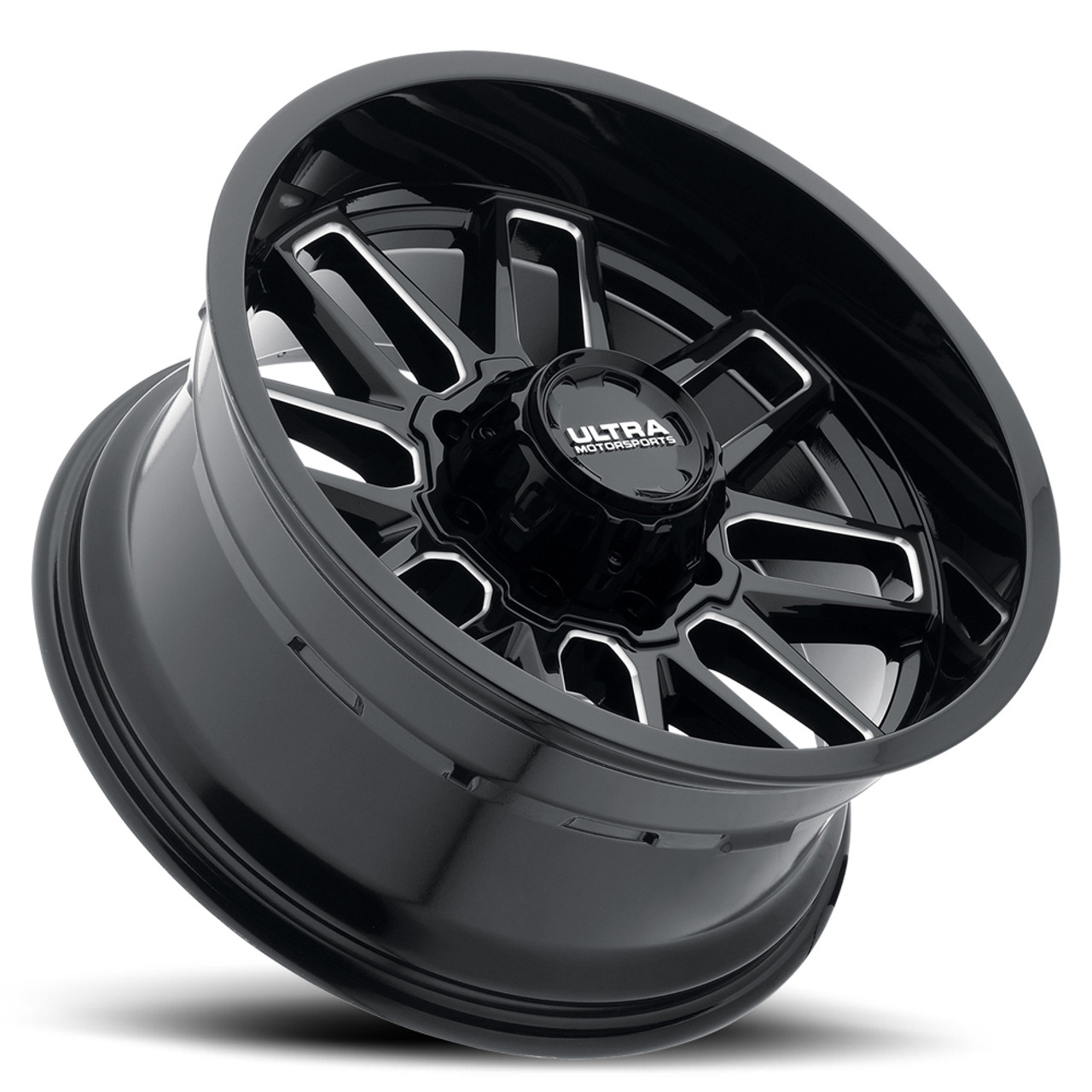 20" Ultra 231BM Butcher 20x9 8x170 Gloss Black w/ Milled Accents Wheel -12mm Rim