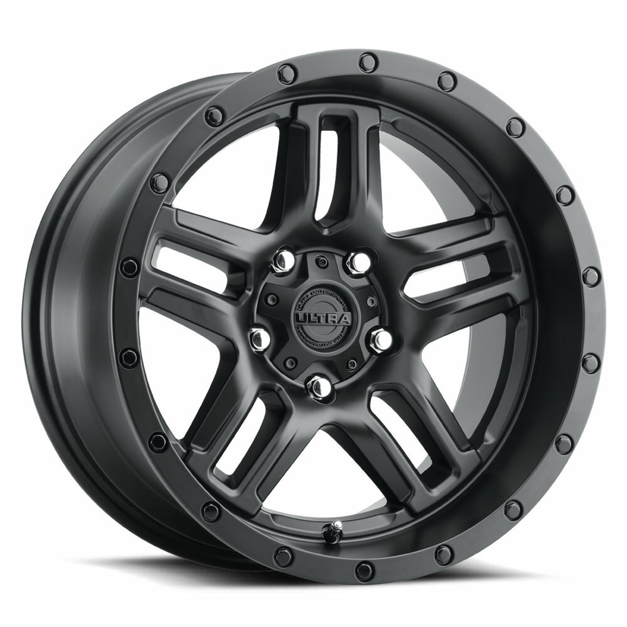 17" Ultra 258SB Prowler Jeep 17x9 5x4.5 Satin Black Wheel -12mm Lifted Truck Rim