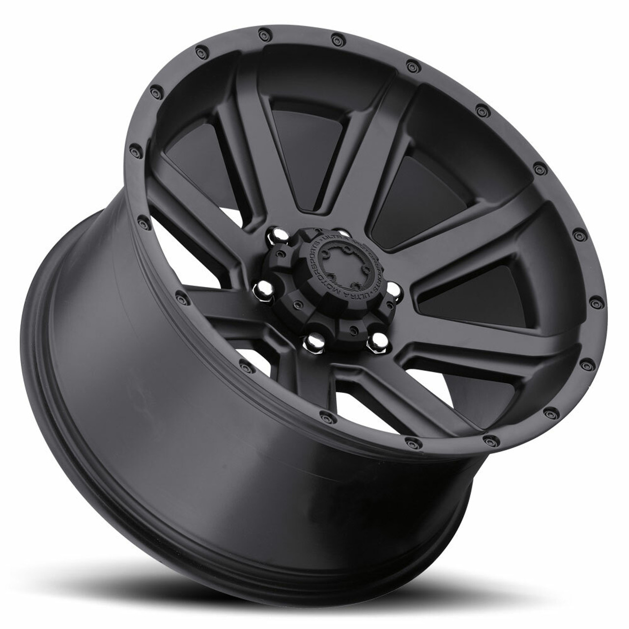 20" Ultra 195SB Crusher 20x9 6x5.5 Satin Black & Satin Clear Coat Wheel 18mm Rim