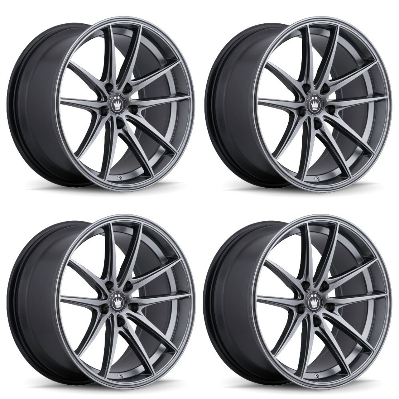 Set 4 18" Konig 37O Oversteer 18x8 Wheels 5x4.5 45mm Rims 37O-OS88514459