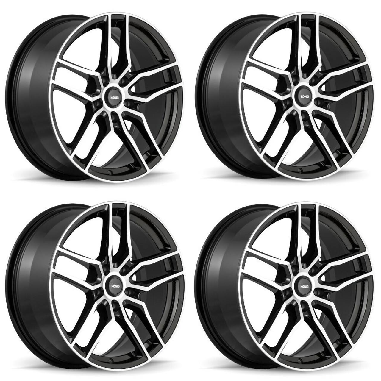 Set 4 18" Konig 49MB Intention  18x8 Wheels 5x108 +45mm