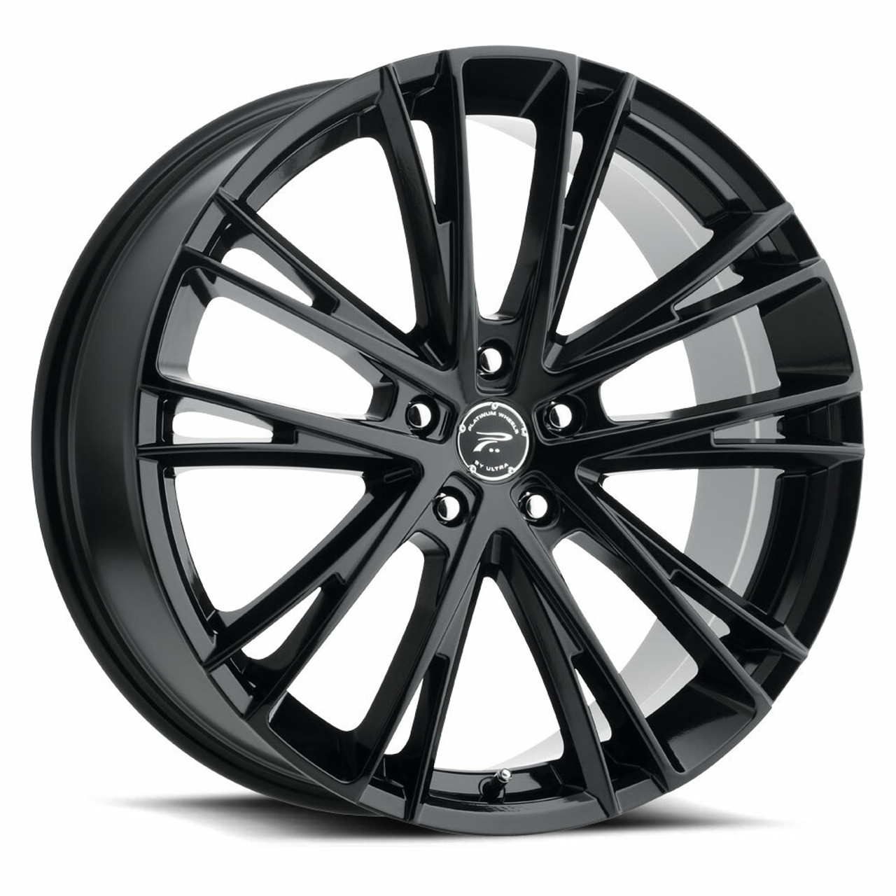 18" Platinum 458BK Prophecy 18x8 5x112 Gloss Black Clear-Coat Wheel 40mm Rim