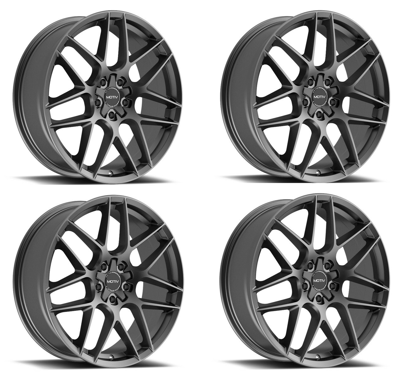Set 4 18" Motiv 435G Foil  18x8 Wheels 5x4.50 5x120 +42mm