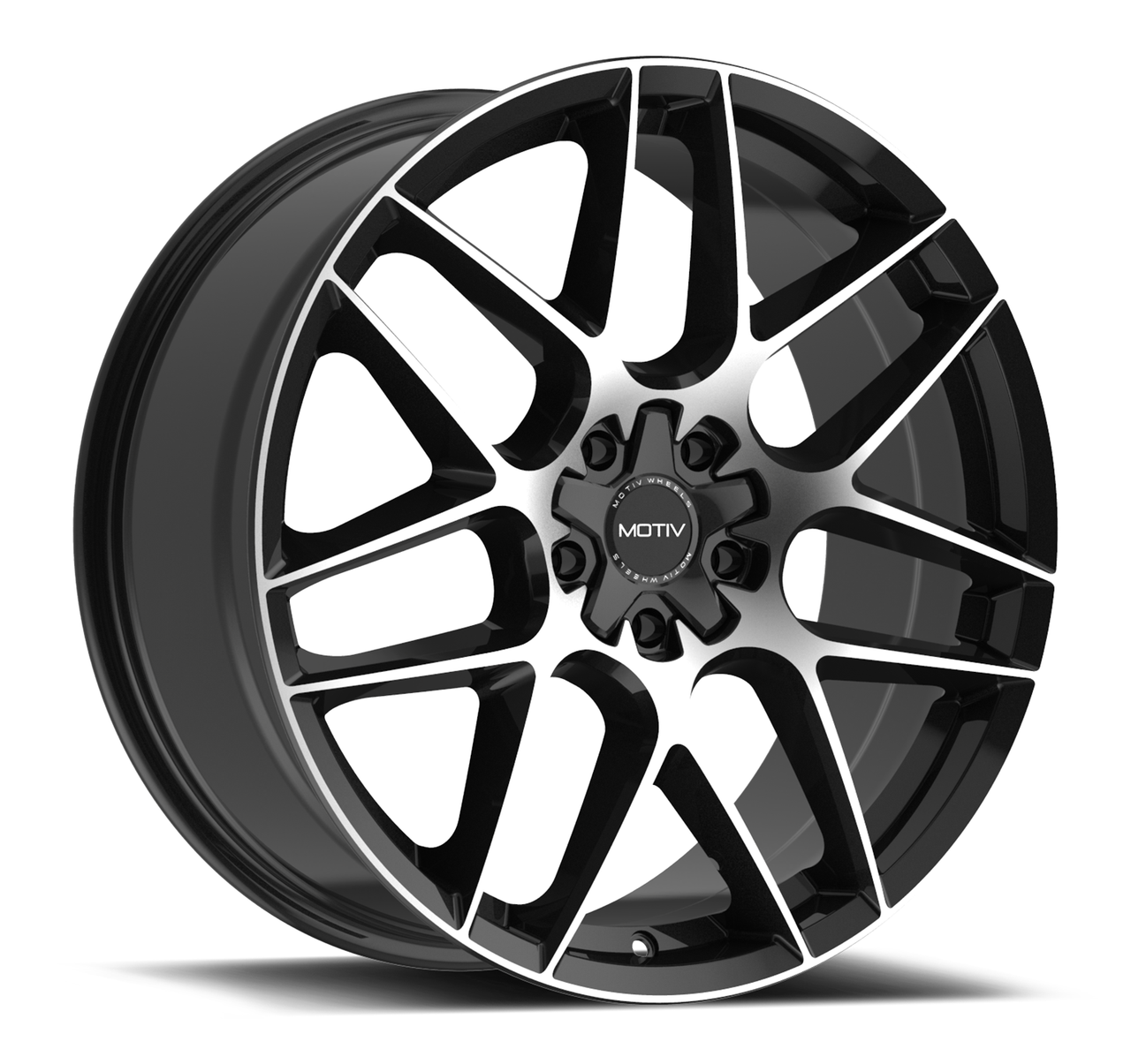 18" Motiv 435MB Foil 18x8 5x115 5x120 Gloss Black Machined Face Wheel 20mm Rim