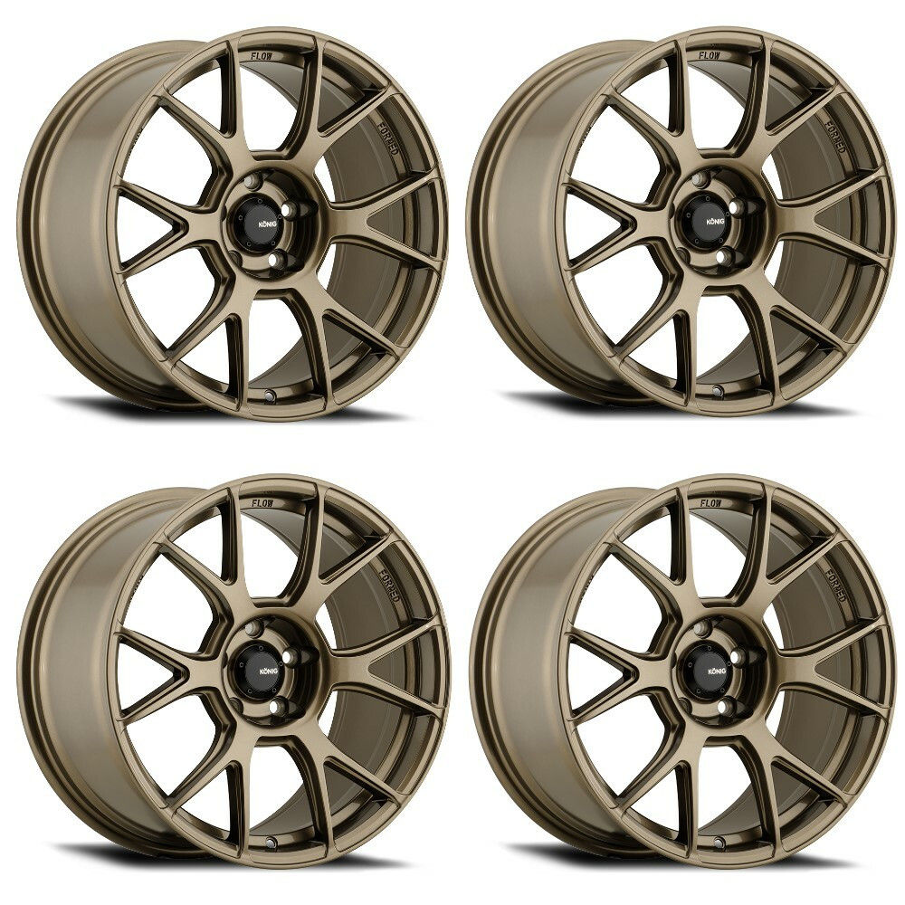 Set 4 19" Konig 56BZ Ampliform 19x9.5 5x4.5 35mm Bronze Wheels Racing Street Rims