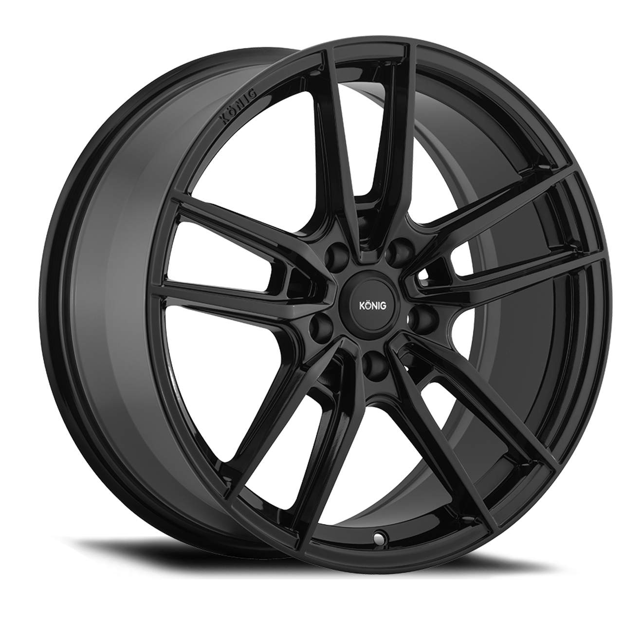 17" Konig 55B Myth 17x8 5x4.5 Gloss Black Wheel 43mm Rim
