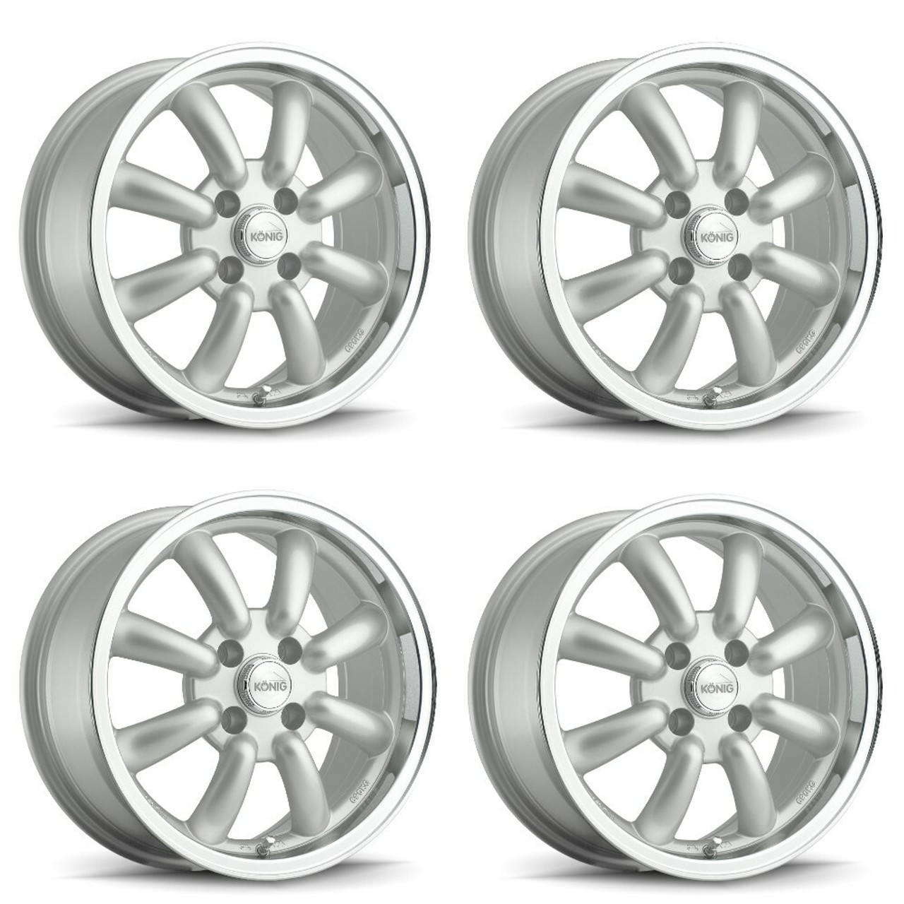 Set 4 16" Konig 35S Rewind  16x7 Wheels 4x4.50 +00mm