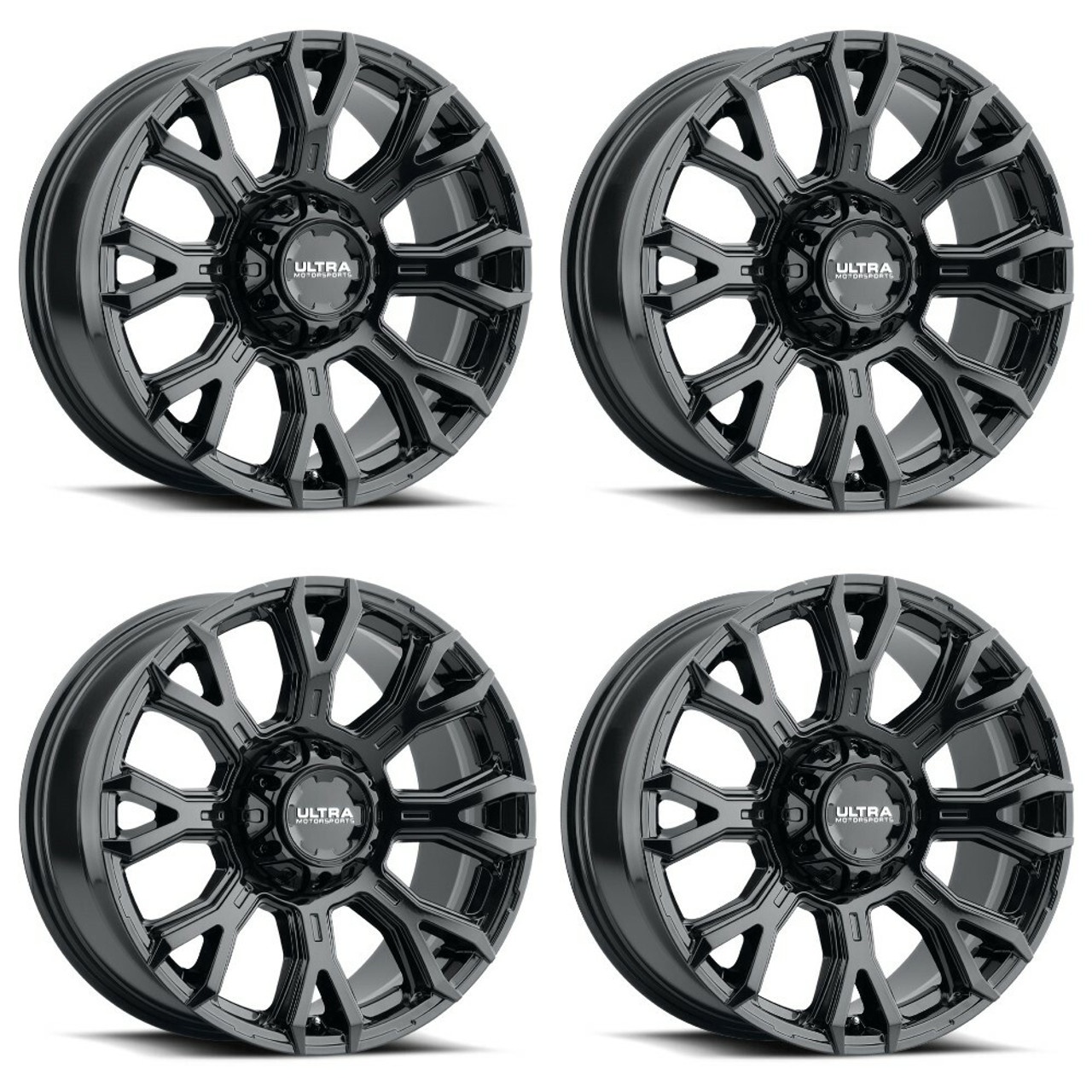 Set 4 18" Ultra 123BK Scorpion  18x9 Wheels 8x170 +01mm