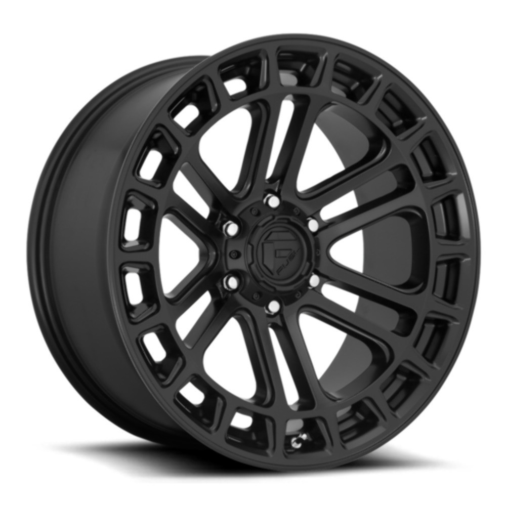 Fuel 1PC D718 Heater 20x10 6x5.5 Matte Black Wheel 20" -18mm Rim