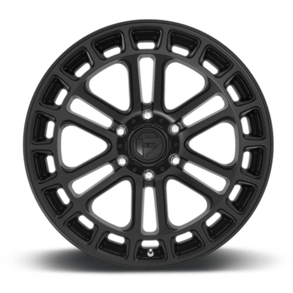 Fuel 1PC D718 Heater 20x10 6x5.5 Matte Black Wheel 20" -18mm Rim