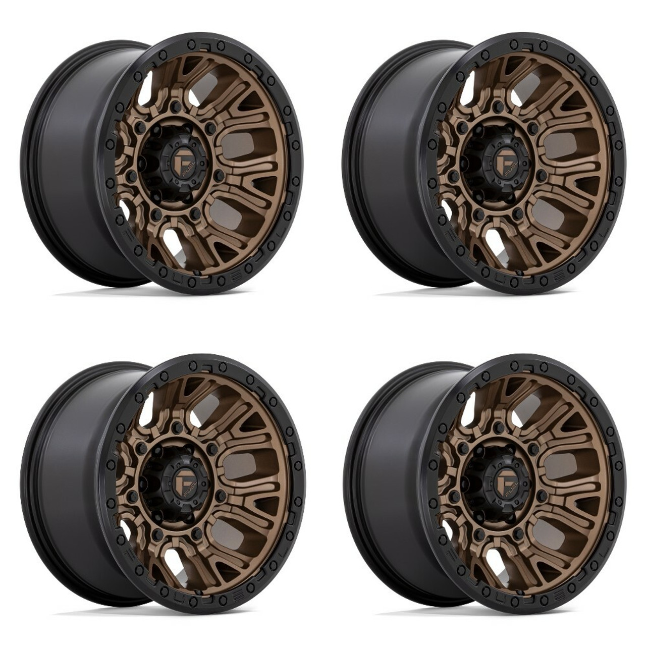 Set 4 Fuel  D826 Traction 17x9 5x5 Matte Bronze Black Ring Wheels 17" -12mm Set 4 Fuel  D826 Traction 17x9 5x5 Matte Bronze Black Ring Wheels 17" -12mm