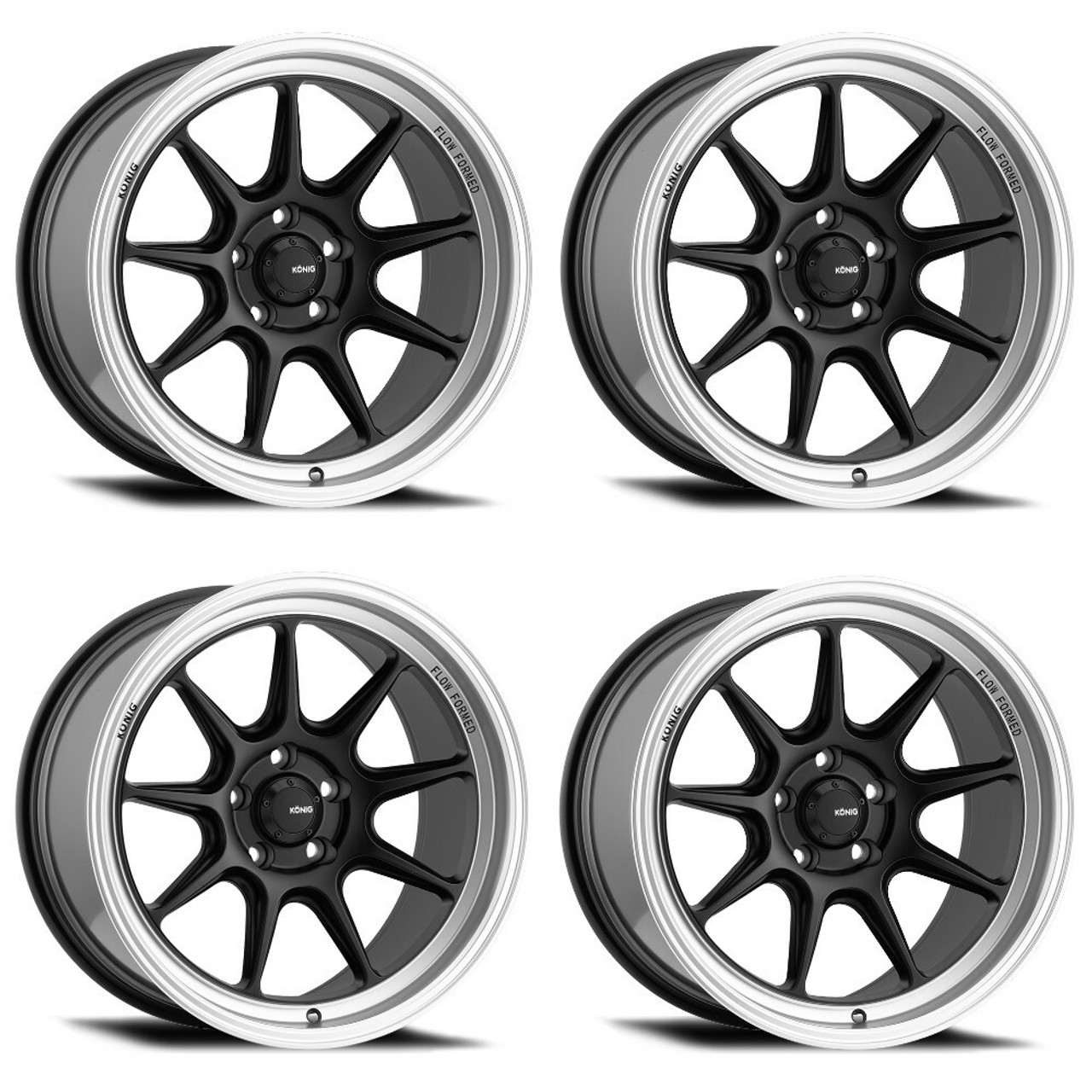 Set 4 18" Konig 105MB Countergram  18x9.5 Wheels 5x4.50 +35mm