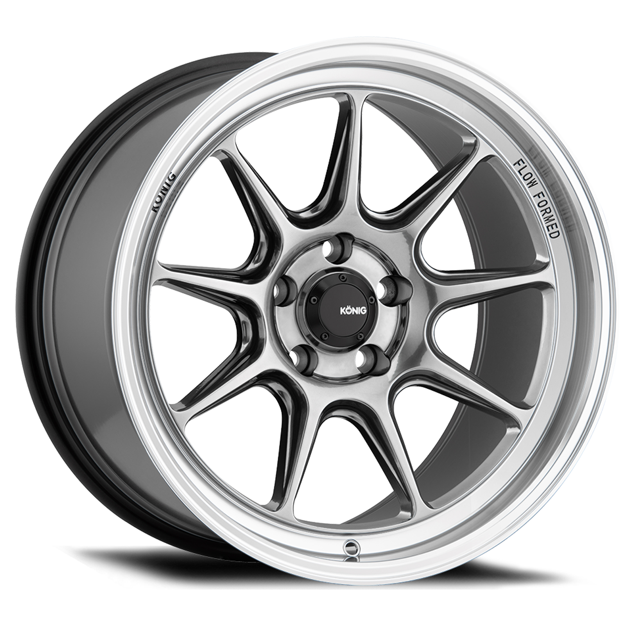 17" Konig 105M Countergram 17x8 5x100 Hyper Chrome Machined Lip Wheel 40mm Rim