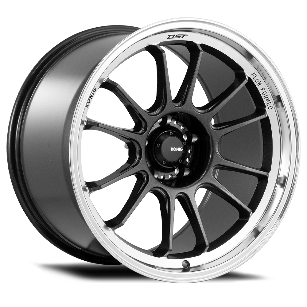 18" Konig 47MC Hypergram 18x8.5 5x114.3 Metallic Carbon Machined Lip Wheel 35mm