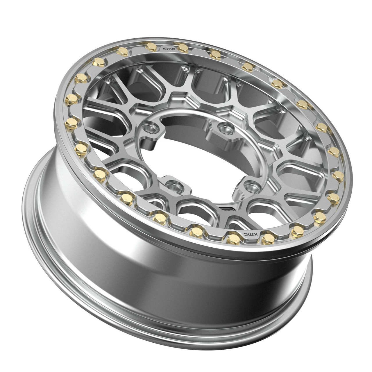 Set 4 KMC Powersports Ks435 Grenade Beadlock Forgedx6 4x137 Machine Wheels" 38