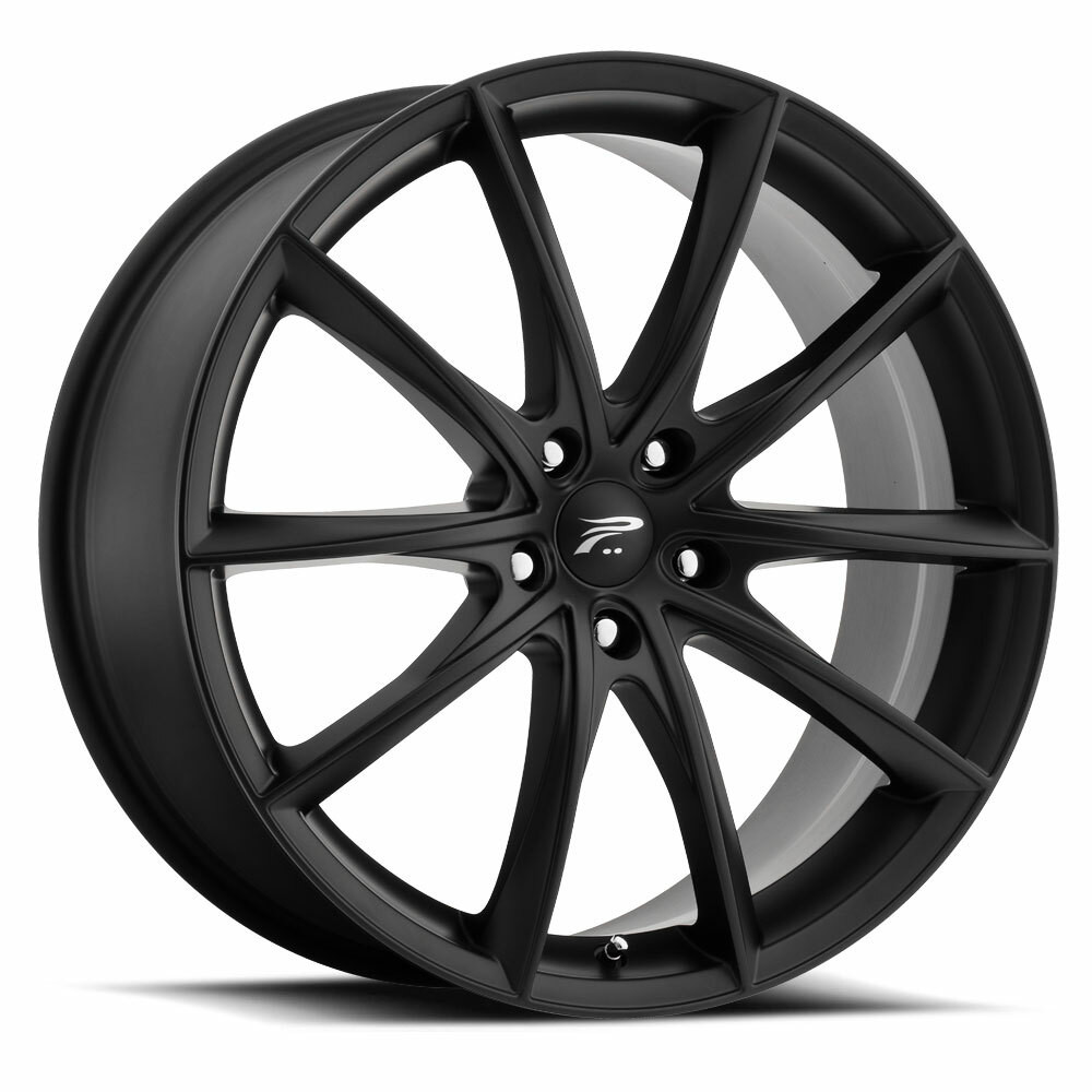 20" Platinum 435SB Flux 20x8.5 5x112 Satin Black Satin Clear-Coat Wheel 35mm Rim