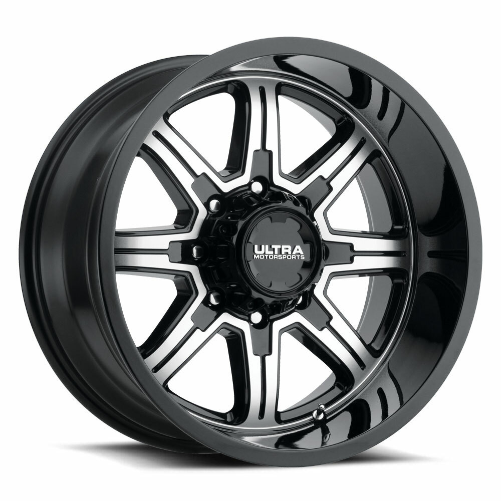 17" Ultra 229U Menace 17x9 8x170 Gloss Black Diamond Cut Accents Wheel 12mm Rim