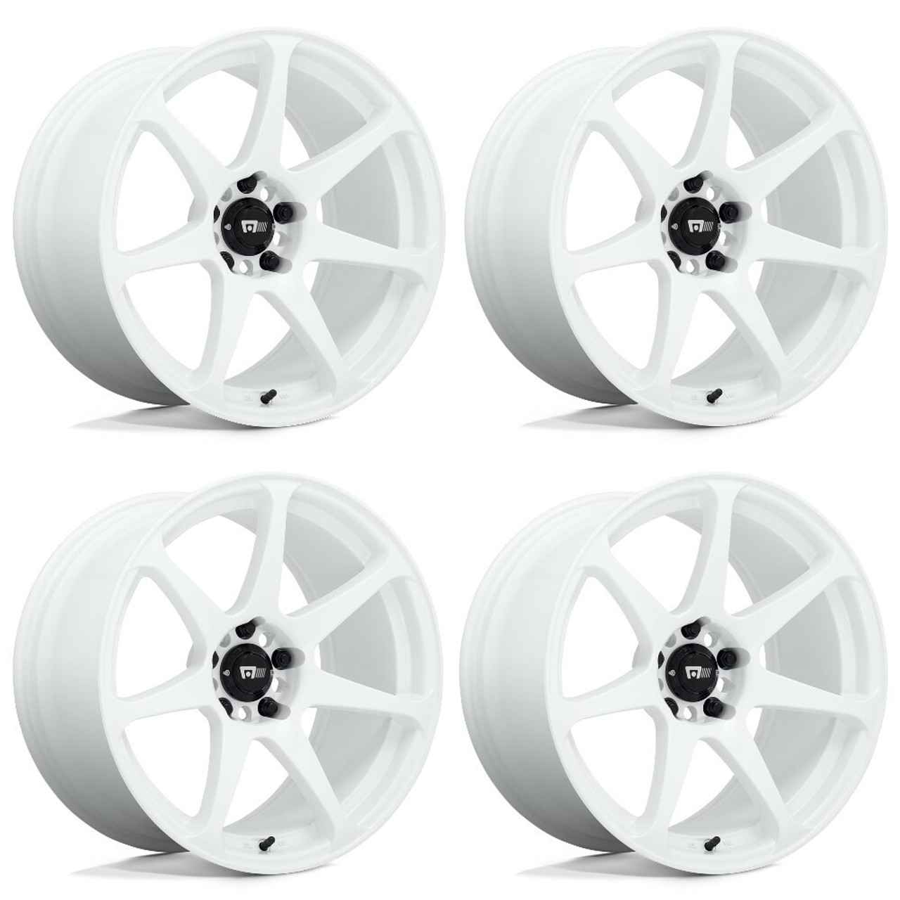 Set 4 Motegi MR154 Battle 17x9.5 5x4.5 White Wheels 17" 30mm Rims 5 Lug