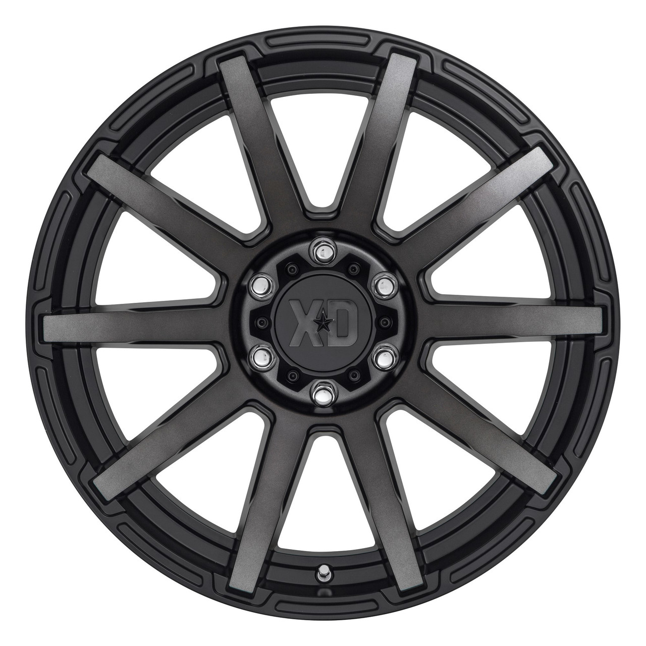 Set 4 XD XD847 Outbreak 20x10 6x135 Satin Black With Gray Tint Wheels 20" -18mm