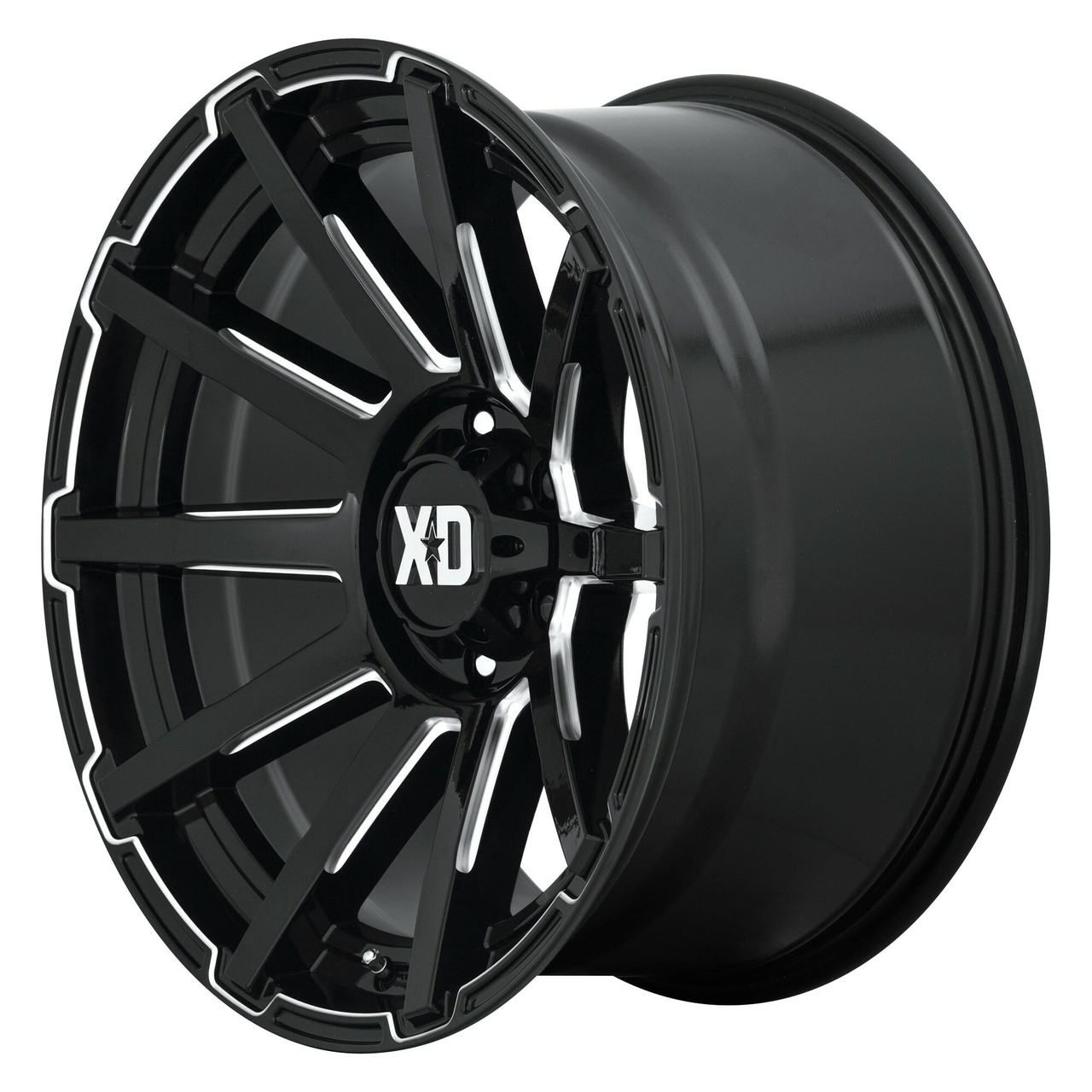 XD XD847 Outbreak 20x10 8x6.5 Gloss Black Milled Wheel 20" 12mm Rim