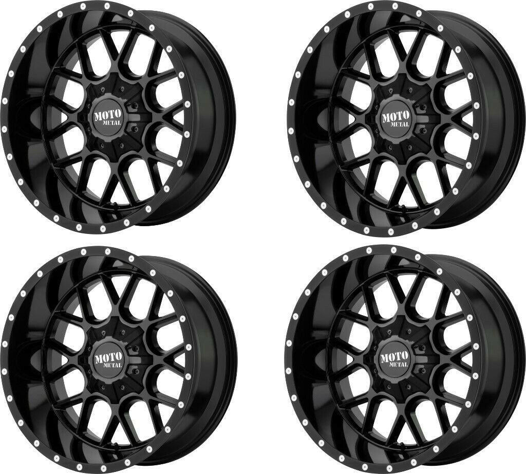 Set 4 Moto Metal MO986 Siege 22x10 6x135 6x5.5 Gloss Black Wheels 22" 12mm Rims