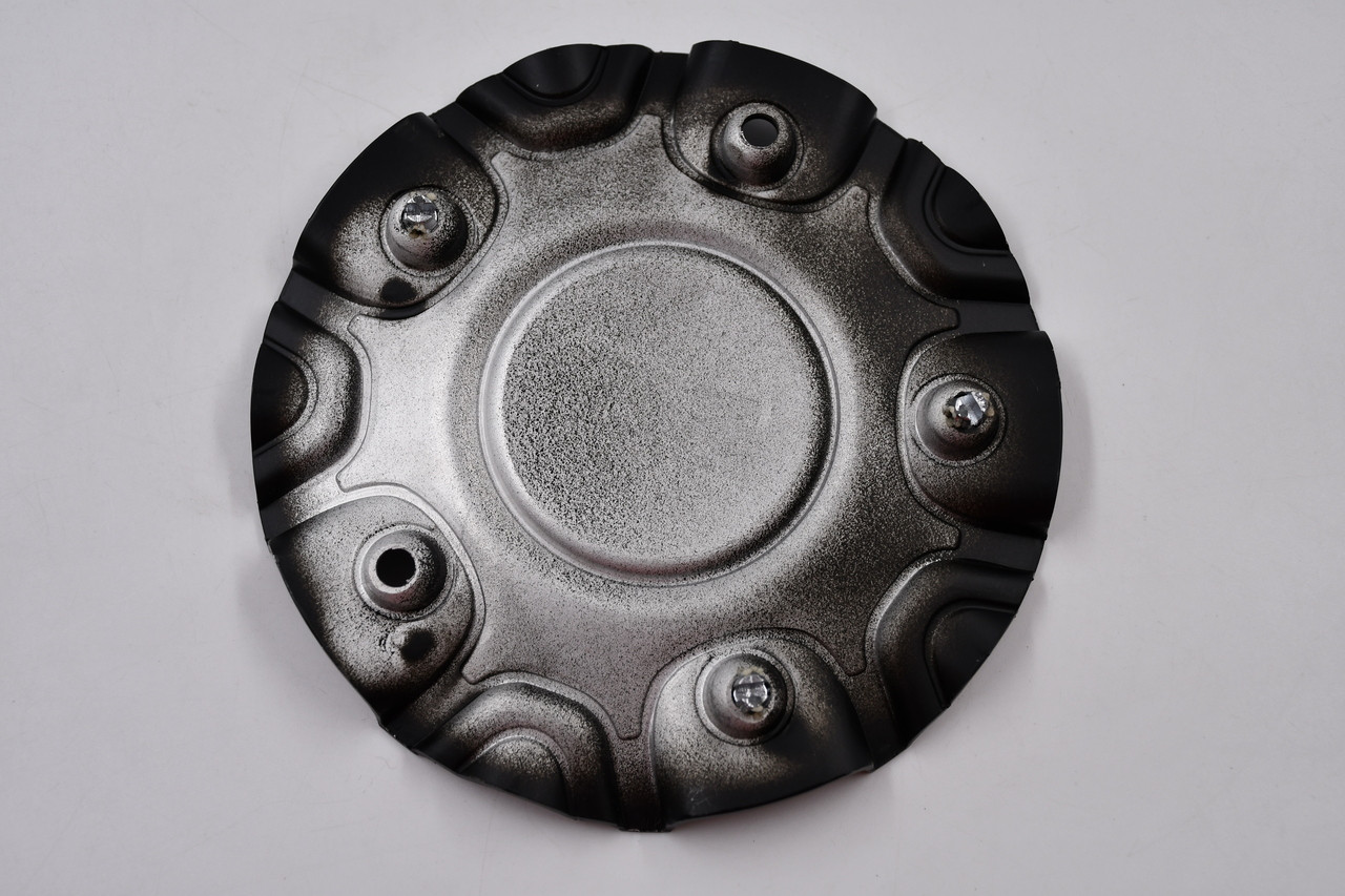Platinum Machined & Gloss Black w/ Black Logo Wheel Center Cap Hub Cap A89-9437U 6"