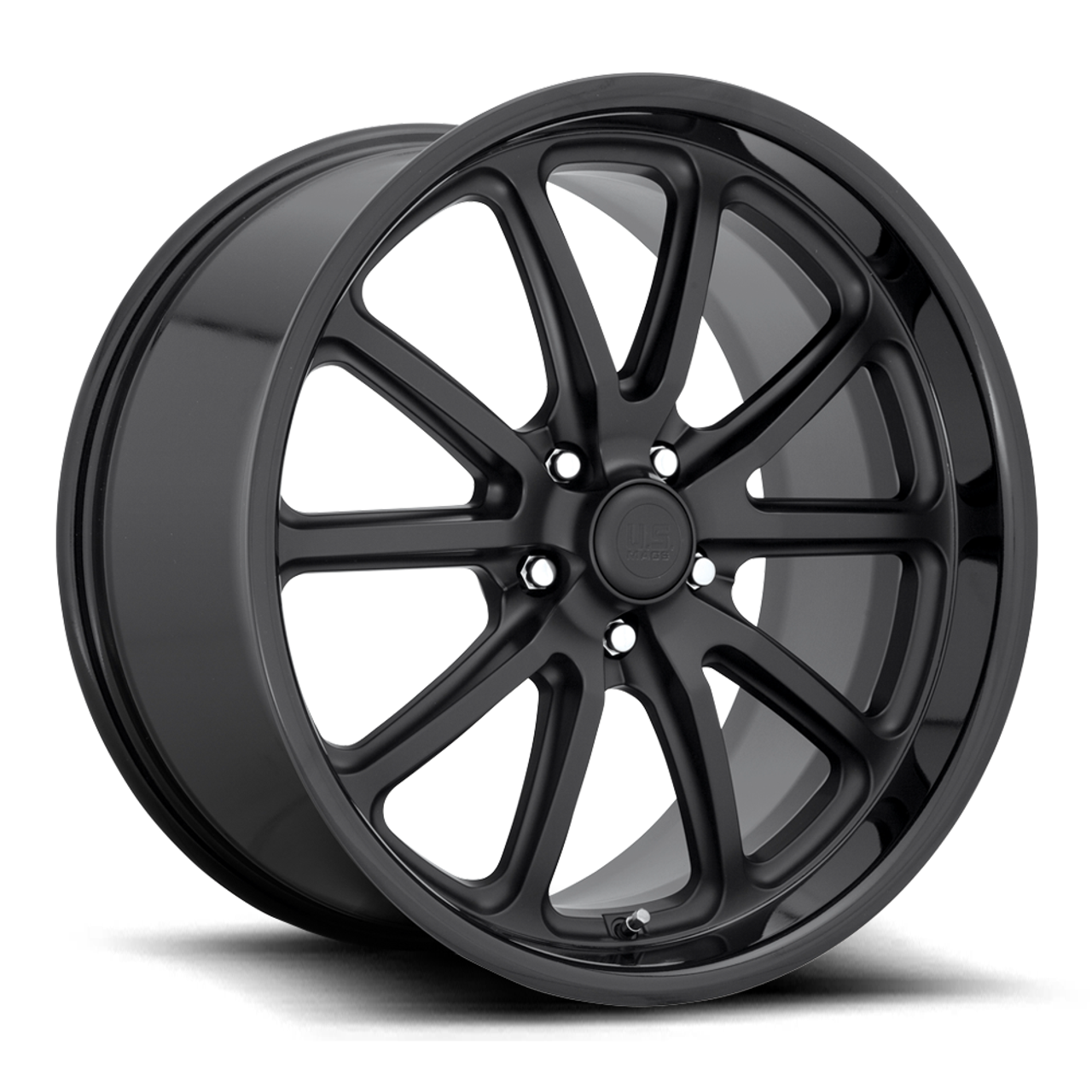 US Mag 1PC U123 Rambler 22x9 5x5.0 Gloss Black Matte Black Wheel 22" 1mm Rim