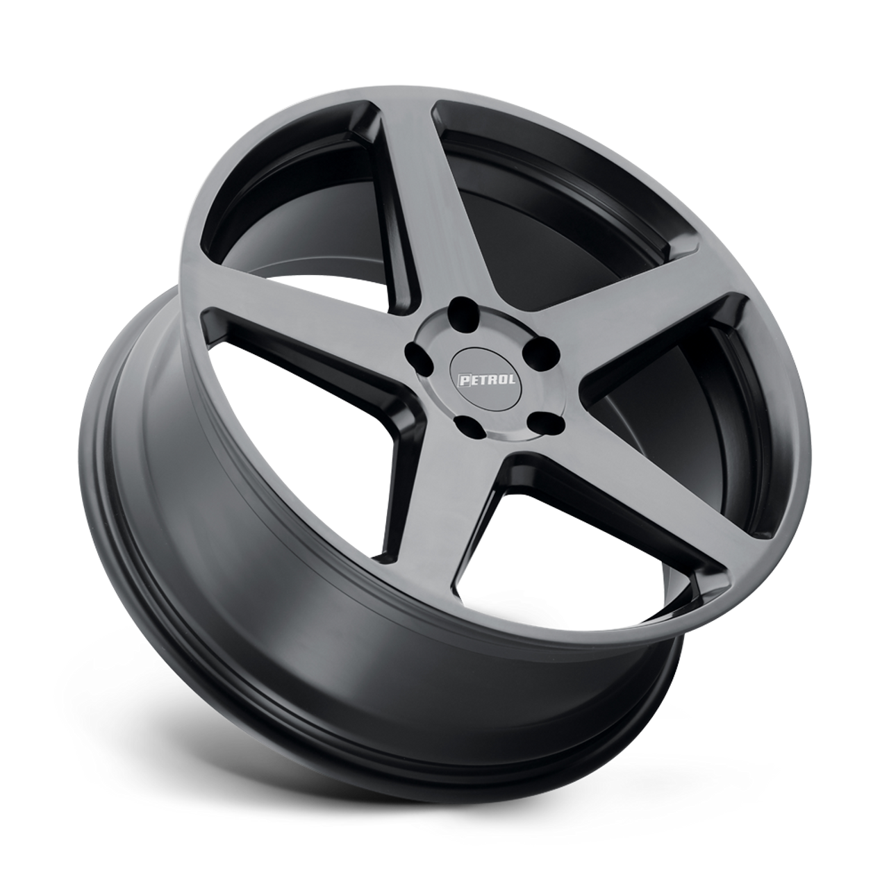 Set 4 Petrol P2C 19x8 5x112 Semi Gloss Black Wheels 19" 40mm Rims