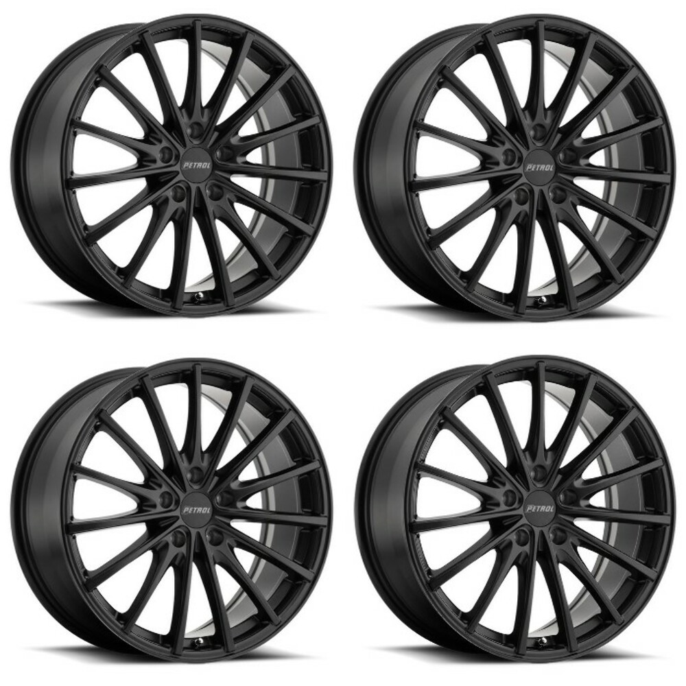 Set 4 Petrol P3A 18x8 5x112 Matte Black Wheels 18" 32mm Rims