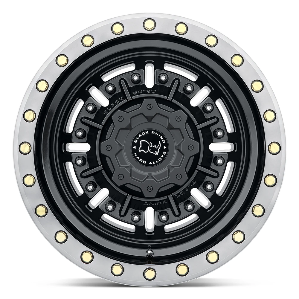 Set 4 20" Black Rhino Abrams 20x9.5 8x170 -18mm Gun Black Machined Tint Wheels