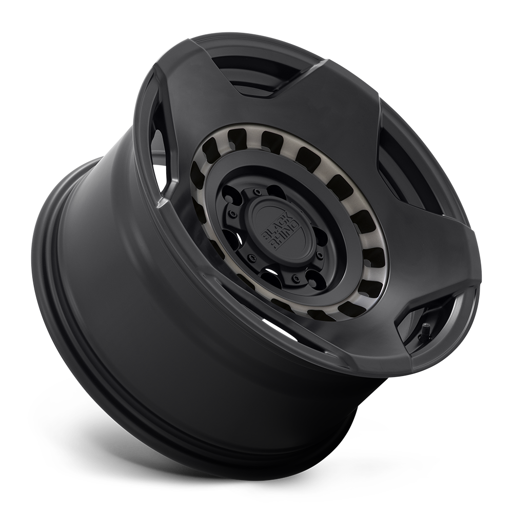 Black Rhino Muzzle 17x9 6x5.5 Matte Black W  Machined Tinted Ring Wheel 17" 0mm