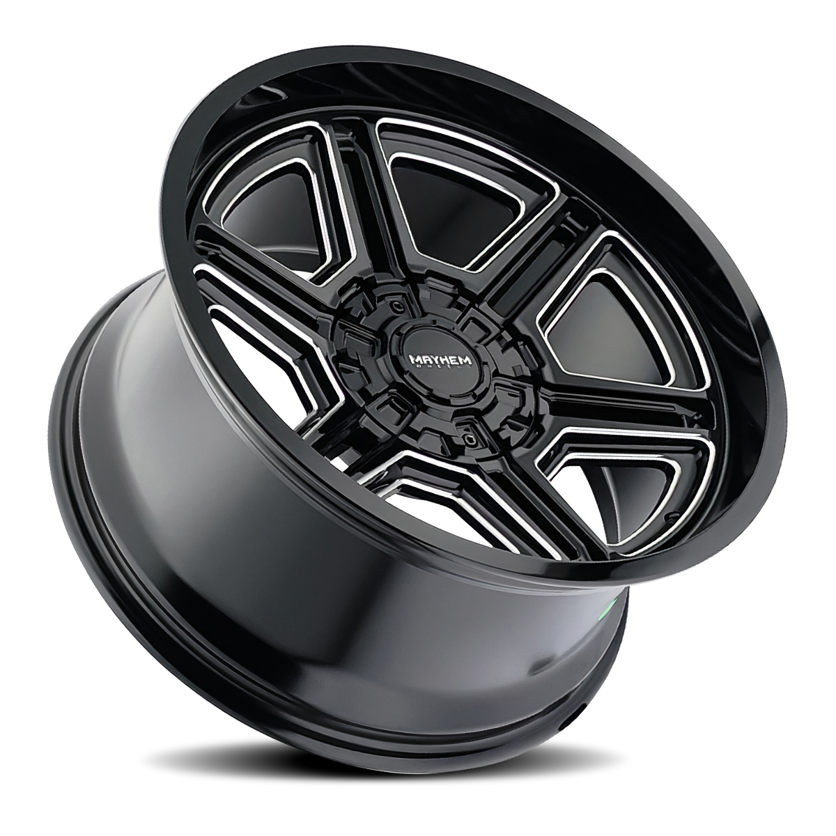 20" Mayhem Hermosa 20x10 Black Milled 5x5 5x5.5 Wheel -25mm For Jeep Dodge Rim