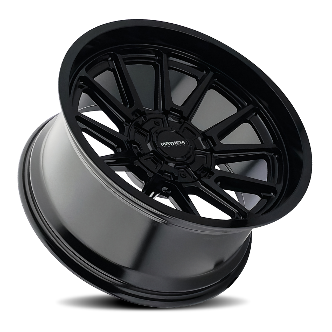 20" Mayhem Intrepid 20x10 Gloss Black 5x5 5x5.5 Wheel -24mm Lifted Truck Rim