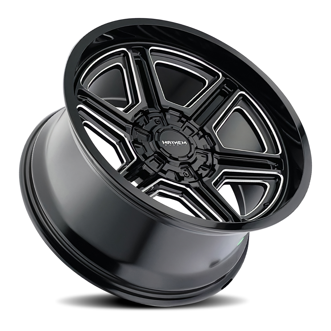 20" Mayhem Hermosa 20x12 Black Milled 5x5 5x5.5 Wheel -44mm Lifted Truck Rim