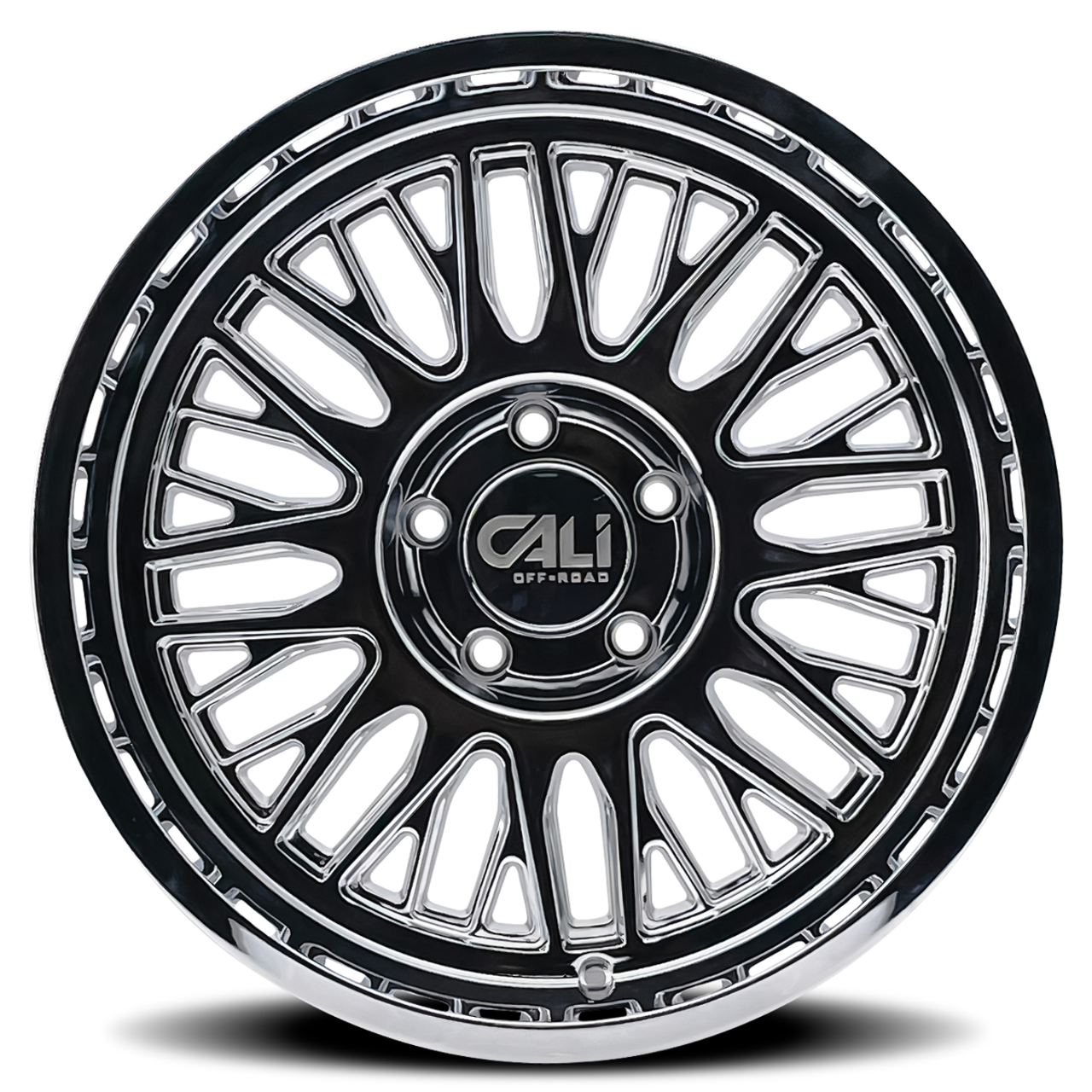 24" Cali Off-Road Vertex 24x14 Chrome 6x5.5 Wheel -76mm For Chevy GMC Cadillac