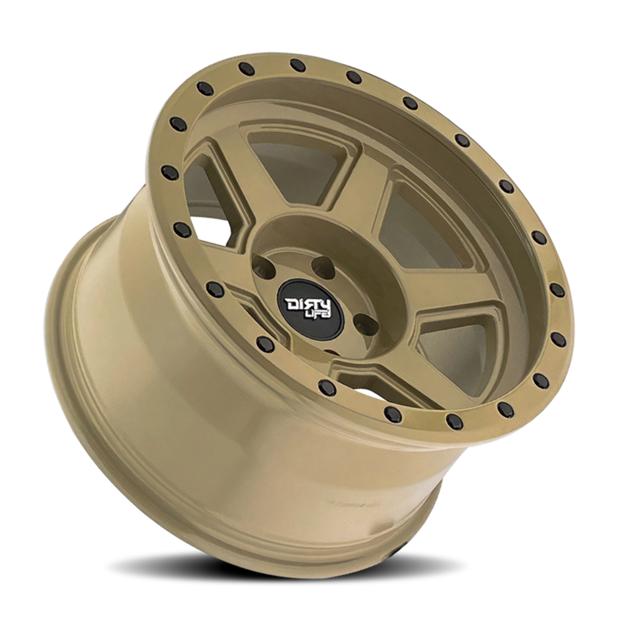 17" Dirty Life Compound 17x9 Desert Sand 5x5 Wheel -12mm Lifted For Jeep Rim