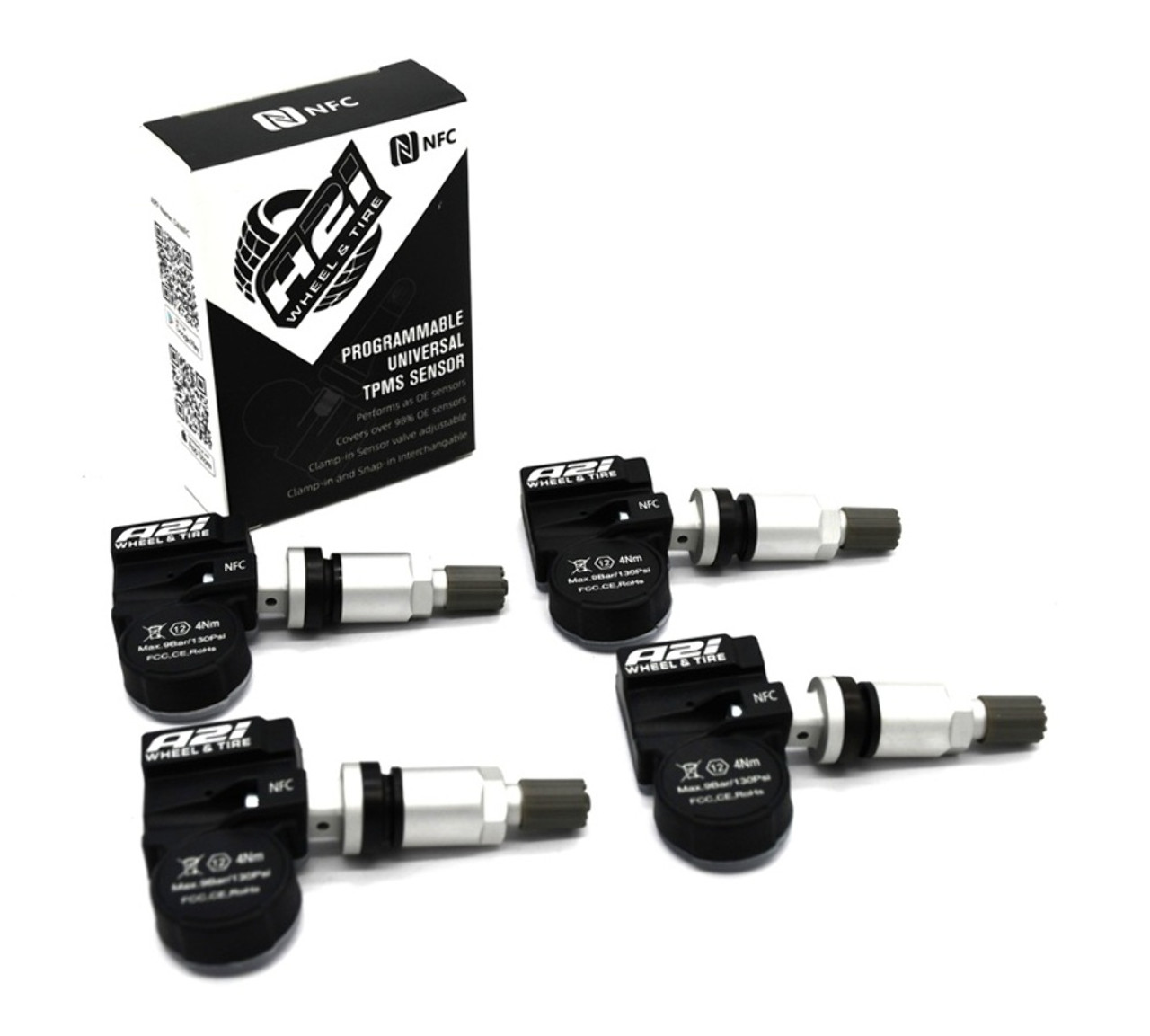 Set 4 TPMS Tire Pressure Sensors 315Mhz Metal fits 2017-2020 Audi TT RS