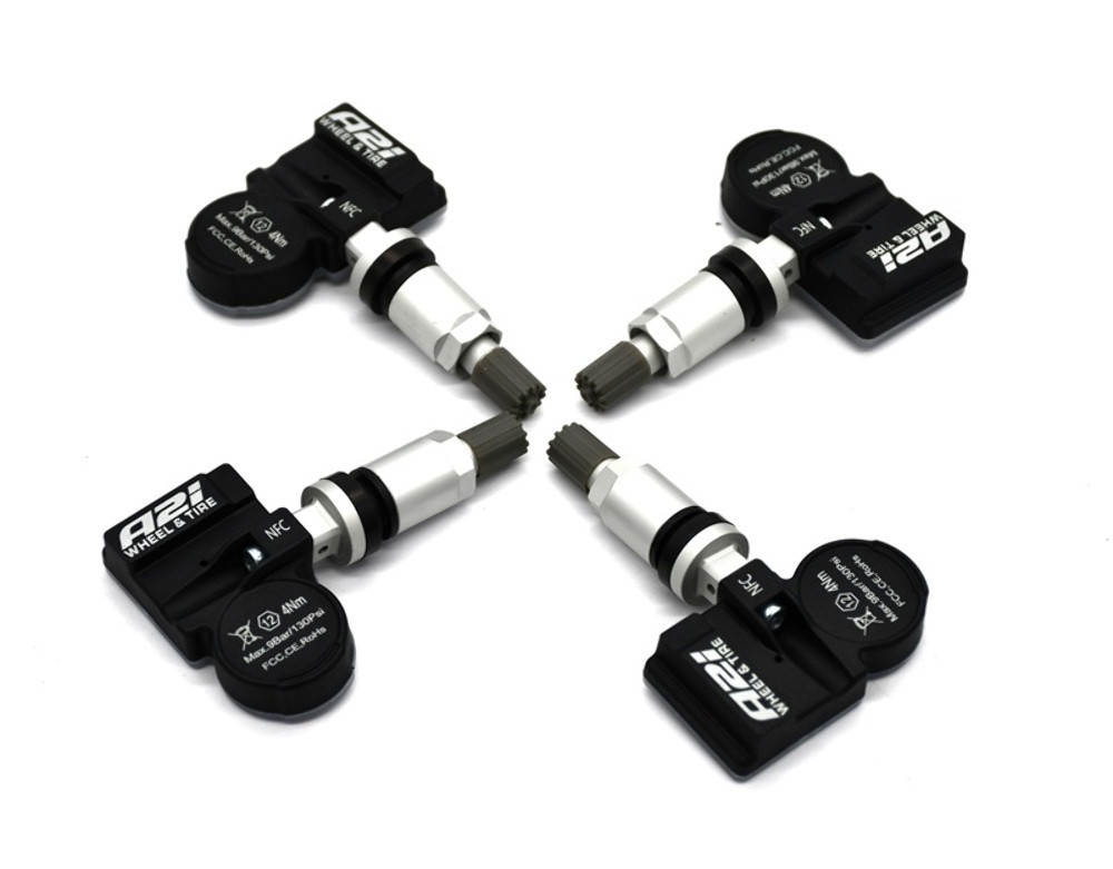 Set 4 TPMS Tire Pressure Sensors 433Mhz Metal fits 16-20 Nissan March