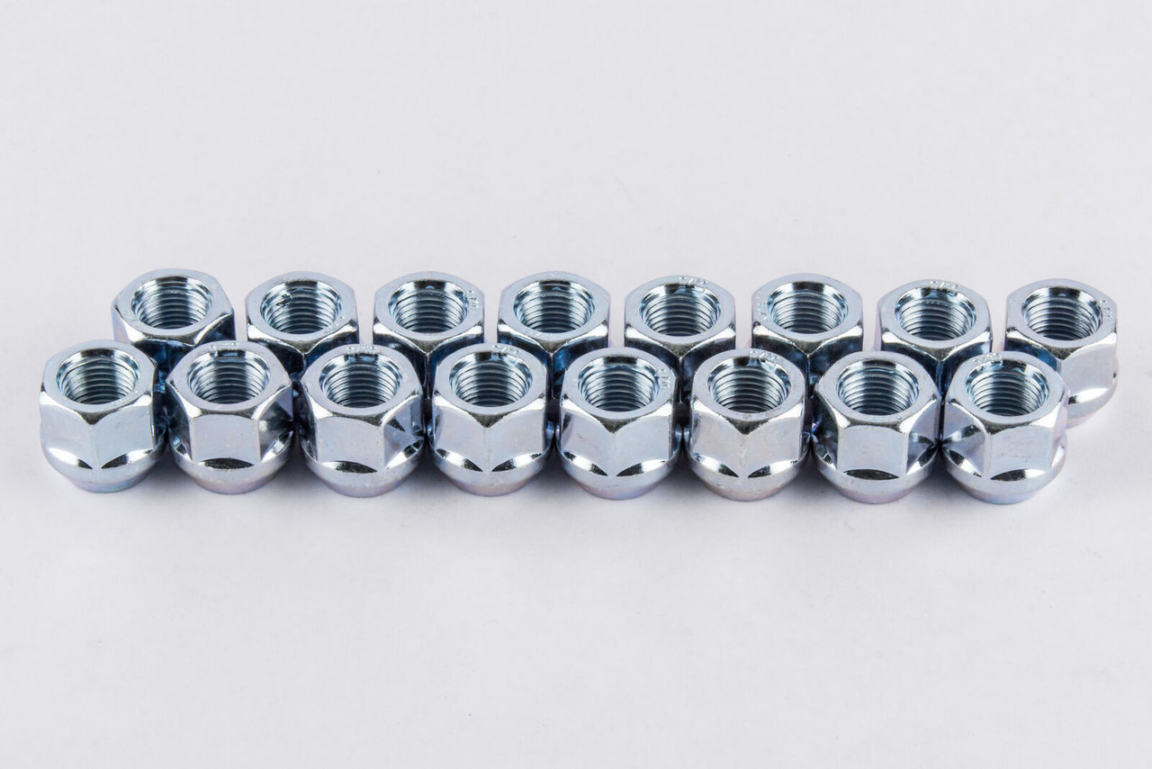 16 Set 12x1.5 Open Bulge Lug Nut 3/4" 19mm Hex Solid Car Zinc M12x1.5 Lug nuts