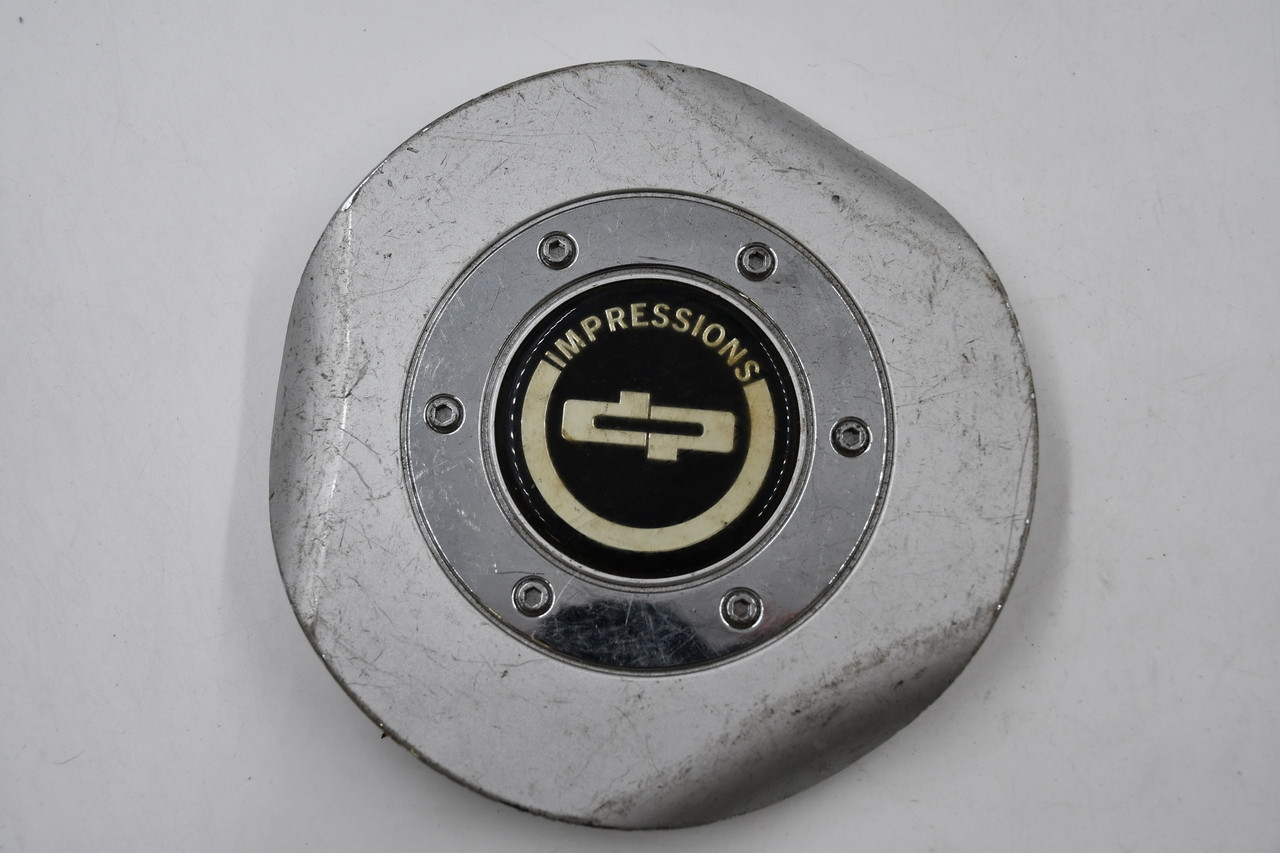 DP Impressions Silver & Chrome w/ Black & Gold Logo Wheel Center Cap Hub Cap AC-65 6"