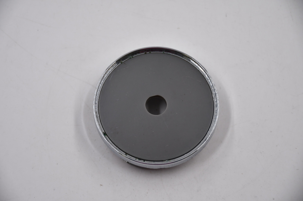 Blank Chrome w/ Gray Middle Wheel Center Cap Hub Cap C-080 2.375" No Logo/Inset, Snap In