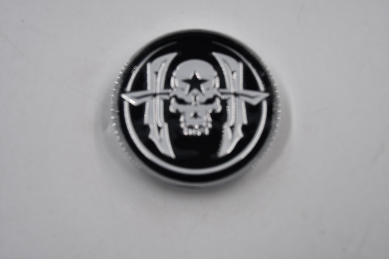 Hardcore Off-Road Chrome Wheel Center Cap Hub Cap C971K74S 2.875" With H & Skull Logo