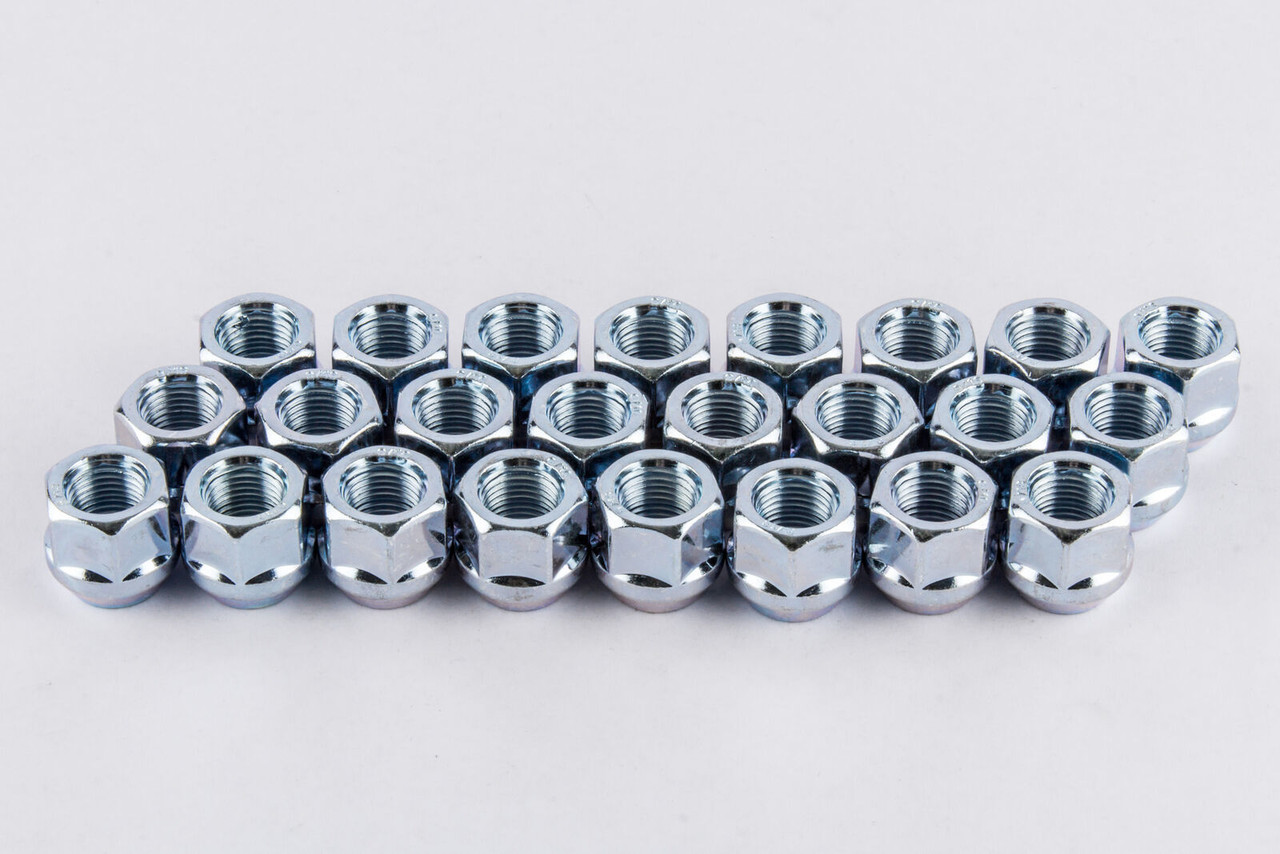 24 Set 12x1.5 Open Bulge Lug Nut 3/4" 19mm Hex Solid Car Zinc M12x1.5 Lug nuts